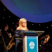 Pamella DeVos speaking at Enrichment